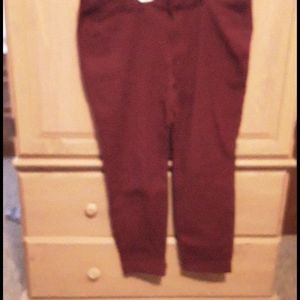 Burgandy pixie pants